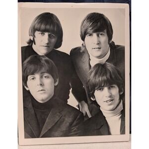 The Beatles Group Portrait Black and White 8x10 Photo Print